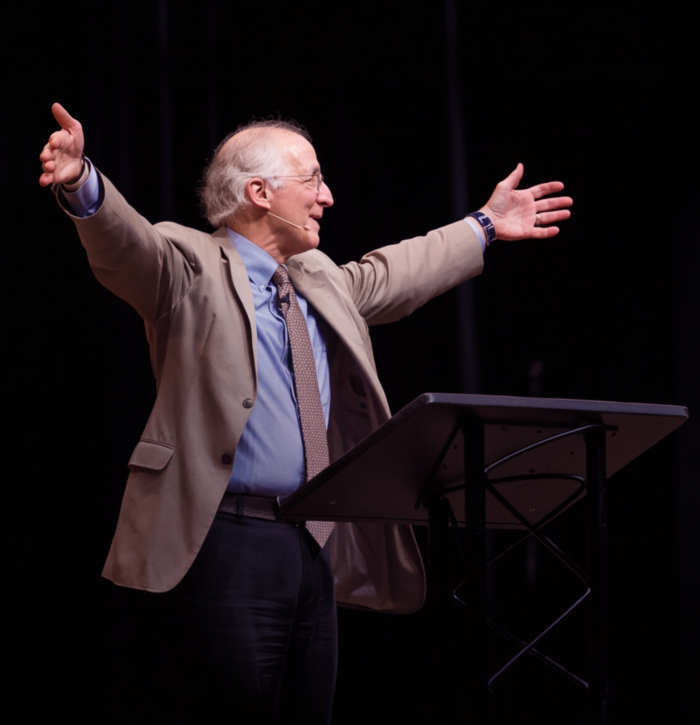 Pastor preaching to a congregation